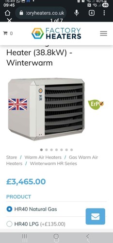Winterwarm xr40 gas heater - xr40,